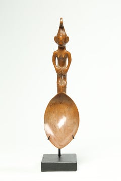 Philippine Wood Spoon with Standing Figure, Early 20th Century