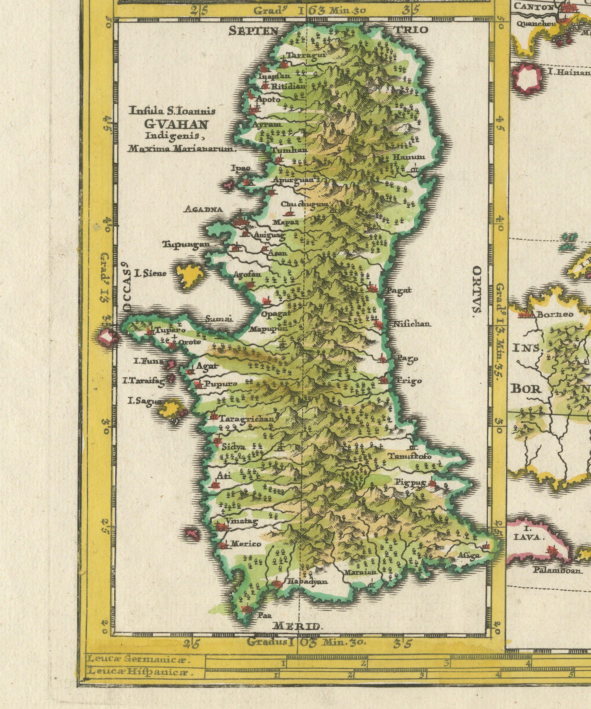 Philippines, China, Japan & Korea – Jesuit Map with Guam Inset, Scherer c.1700