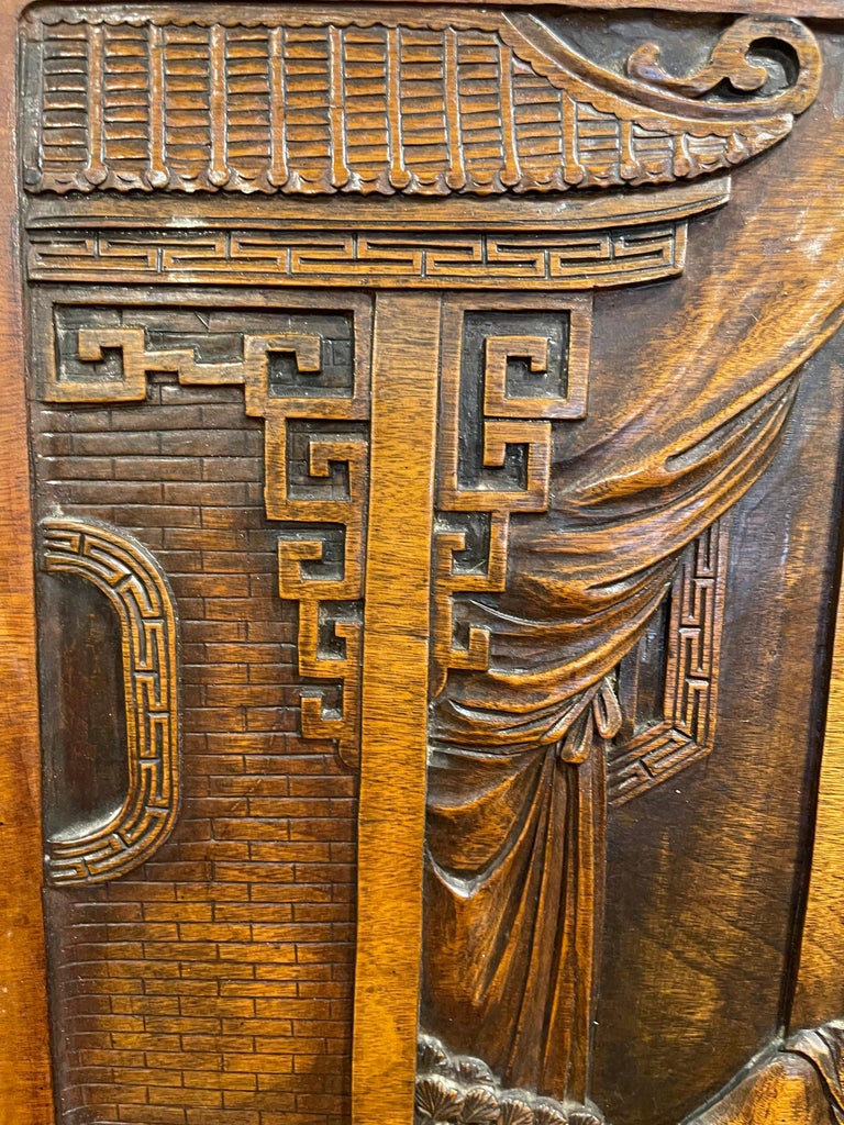 Philippines Hand Crafted Solid Mahogany Carved Screen Panel, Mid 20th Century For Sale 11