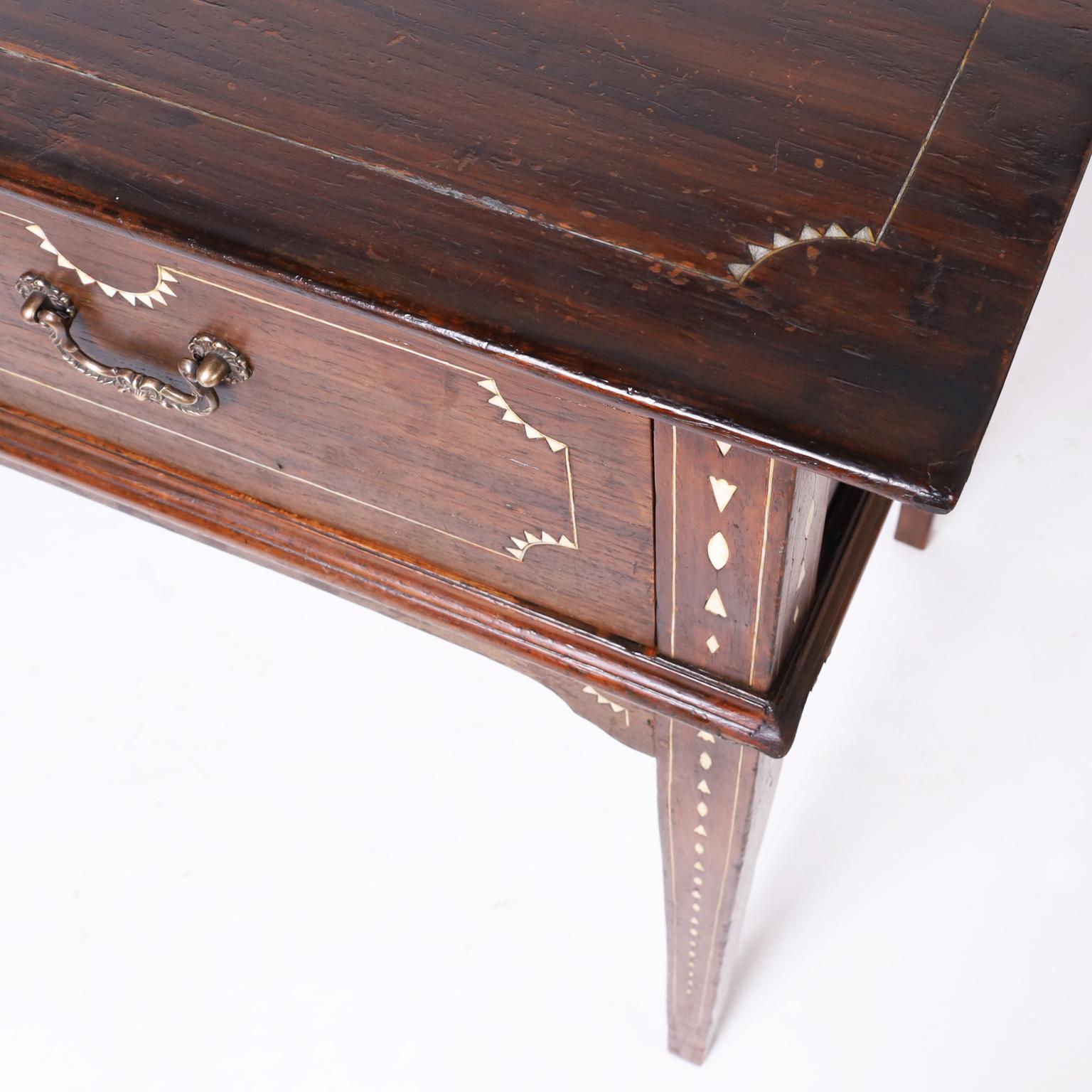 20th Century Philippines Inlaid Rosewood Server For Sale