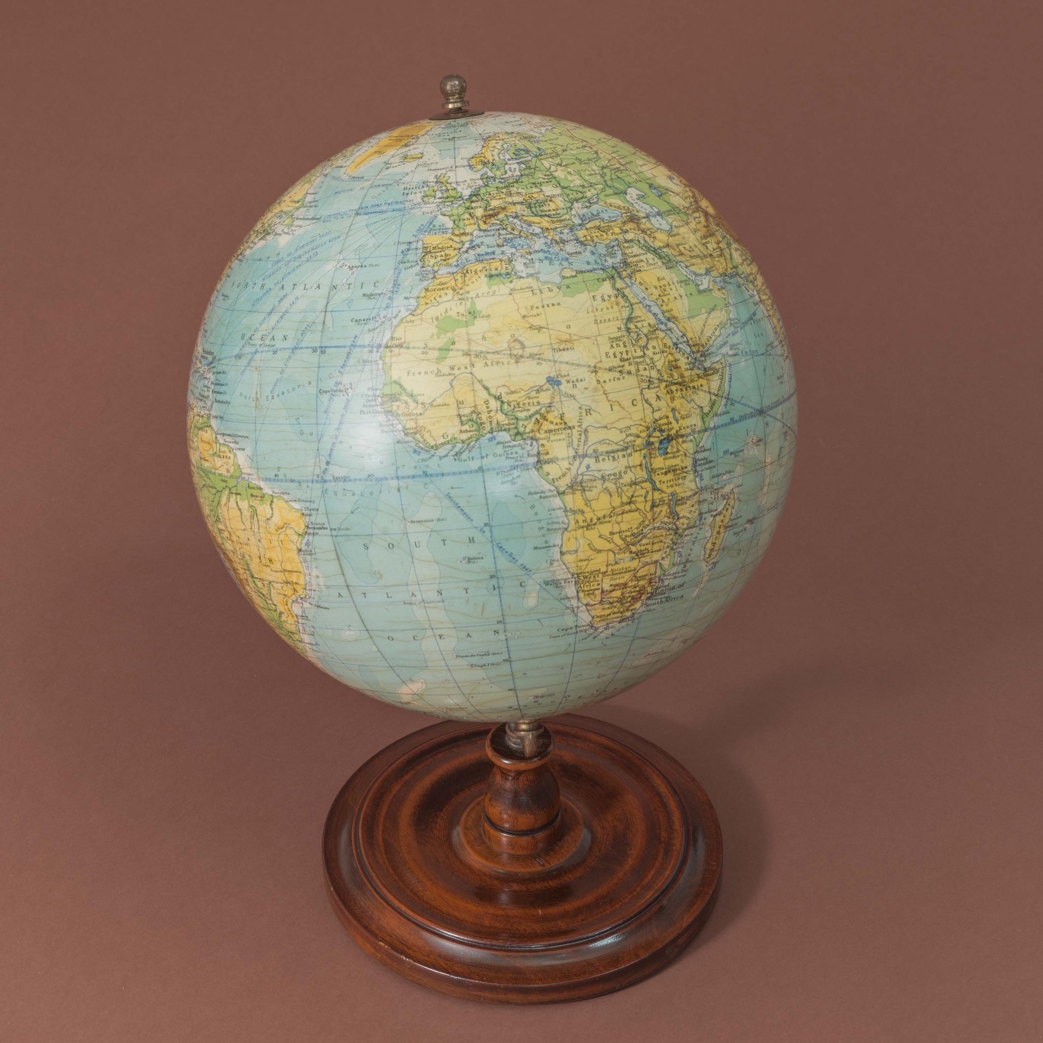 Philips 14 Inch Globe, circa 1940 For Sale 6