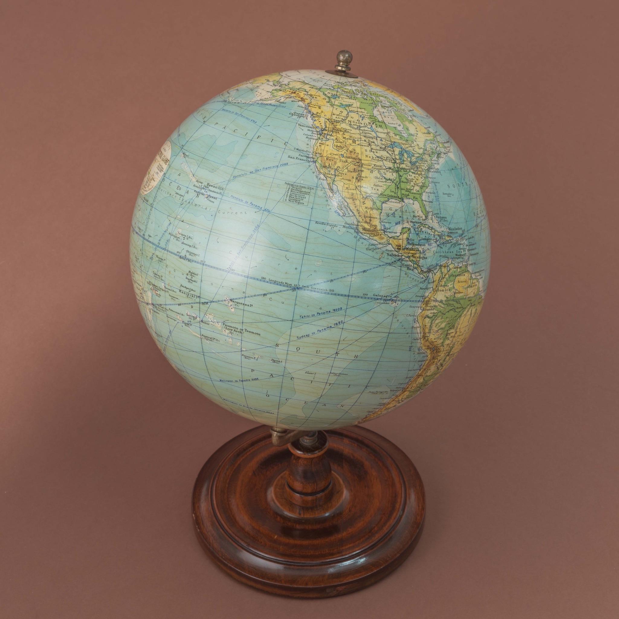 Philips 14 Inch Globe, circa 1940 For Sale 9