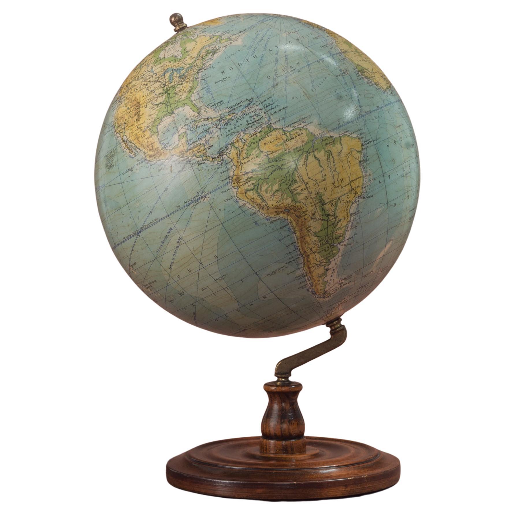 Globe terrestre de 14 pouces de Philips, vers 1940 en vente