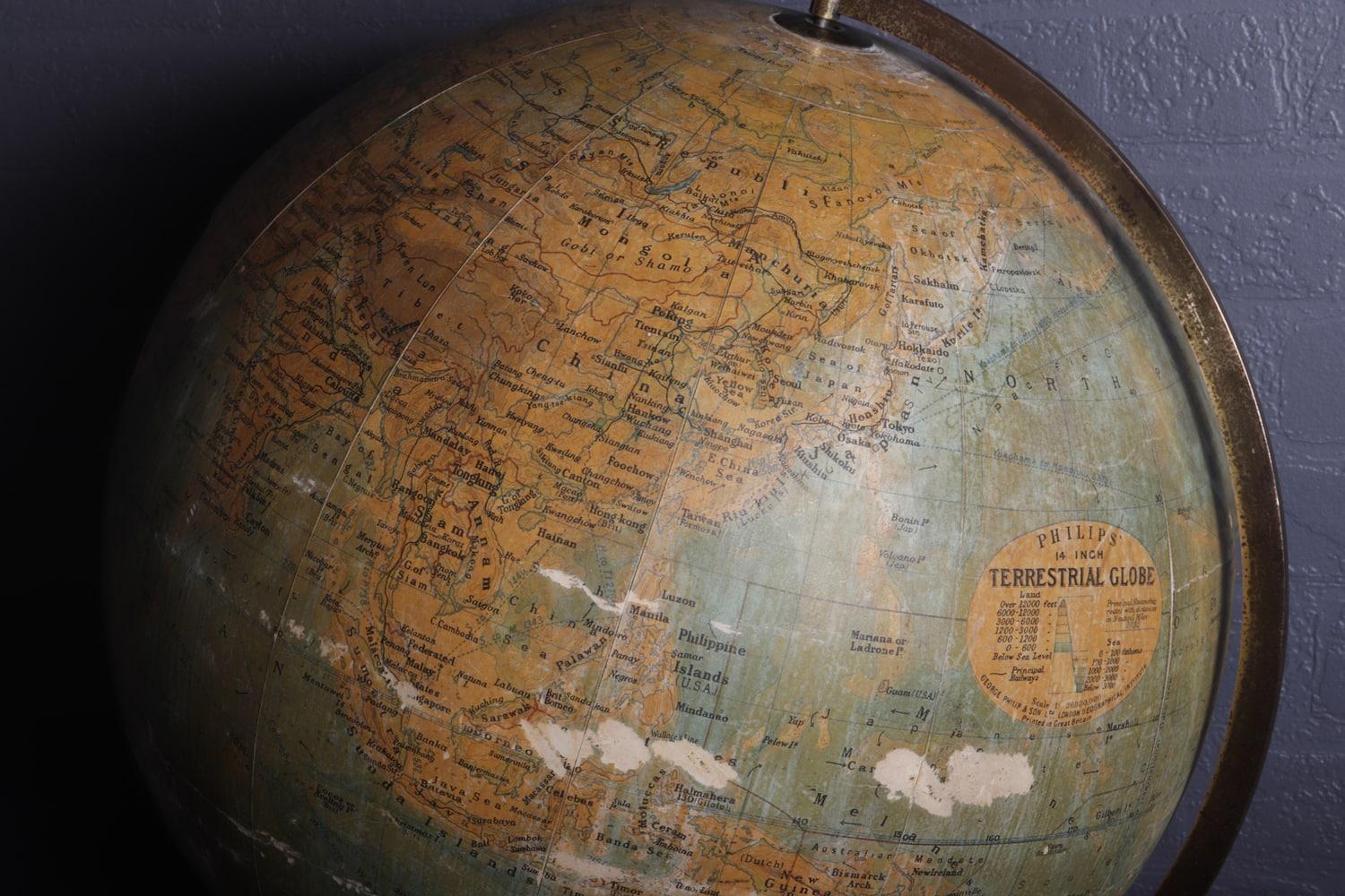 Philips Terrestrial Globe, c1920 3