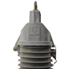 Philips 1960s Industrial Pendant Light, Black Enamel Shade, Dutch Design