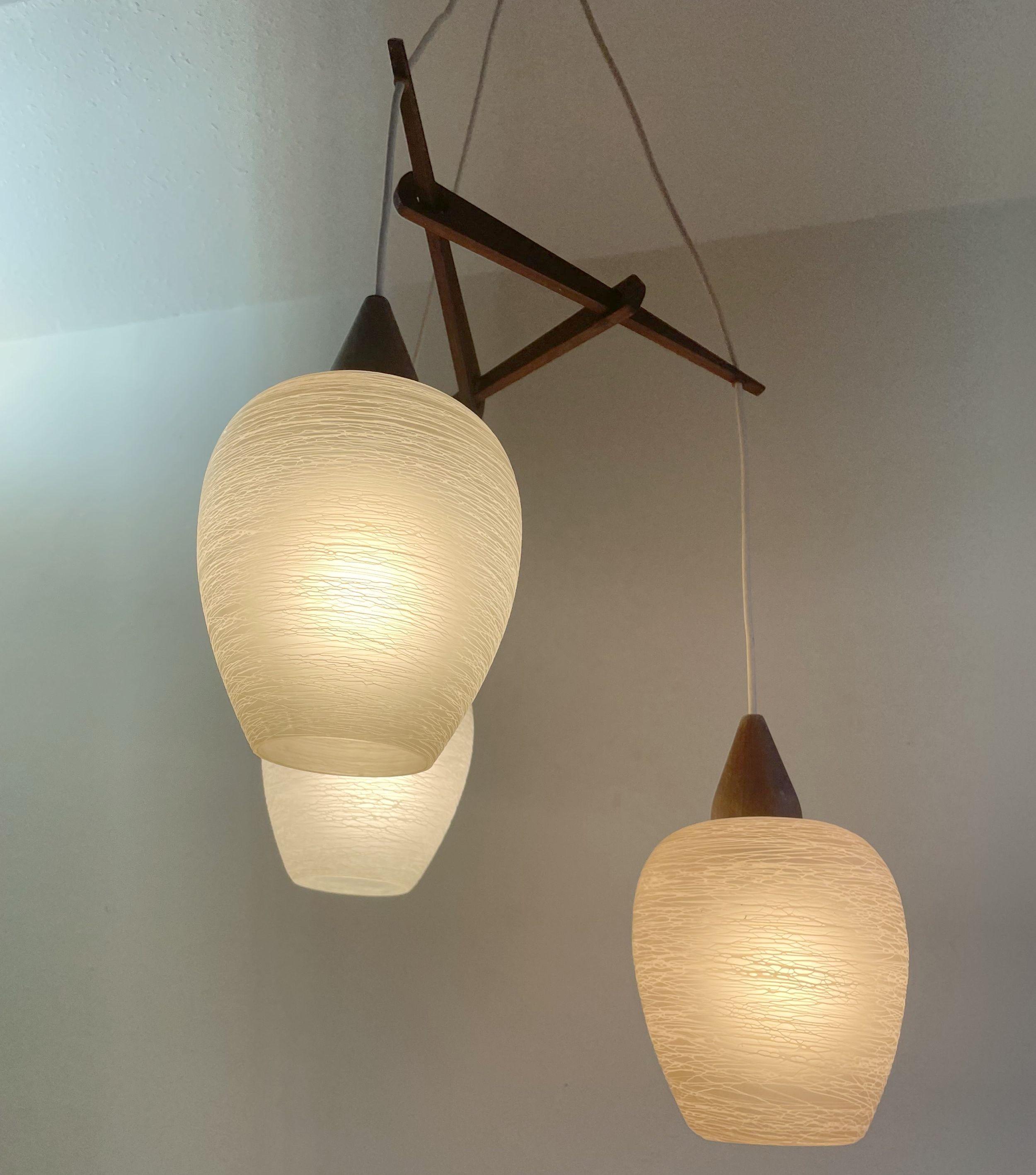Vetro Philips 50ies lampada a sospensione in vendita