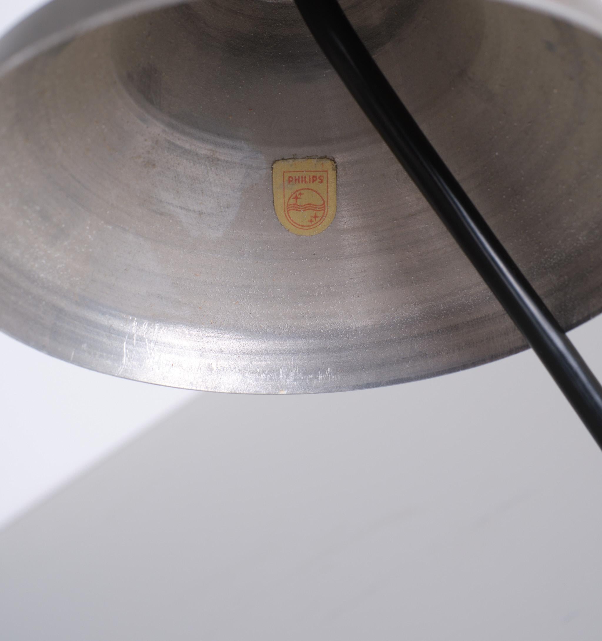 Philips Aluminum ceiling  lamp  1960s  Holland  For Sale 4