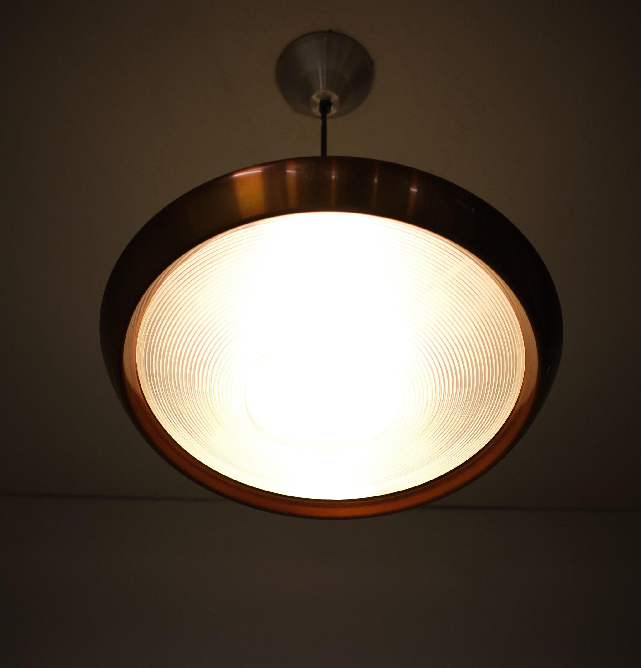 Philips Aluminum ceiling  lamp  1960s  Holland  In Good Condition For Sale In Den Haag, NL