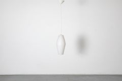 Philips Architectural Mold Blown Glass Pendant with Black Graphic Linear Detail