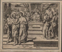 St. Peter and St. Paul Dismissed - 1558 Old Master Engraving Religious