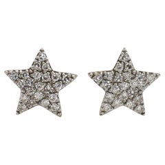 Philips House 14 Karat Yellow Gold Natural Diamond Star Stud Earrings
