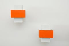 Philips Modelo NWS 33 Apliques Geométricos Naranja Attr. Louis Kalff