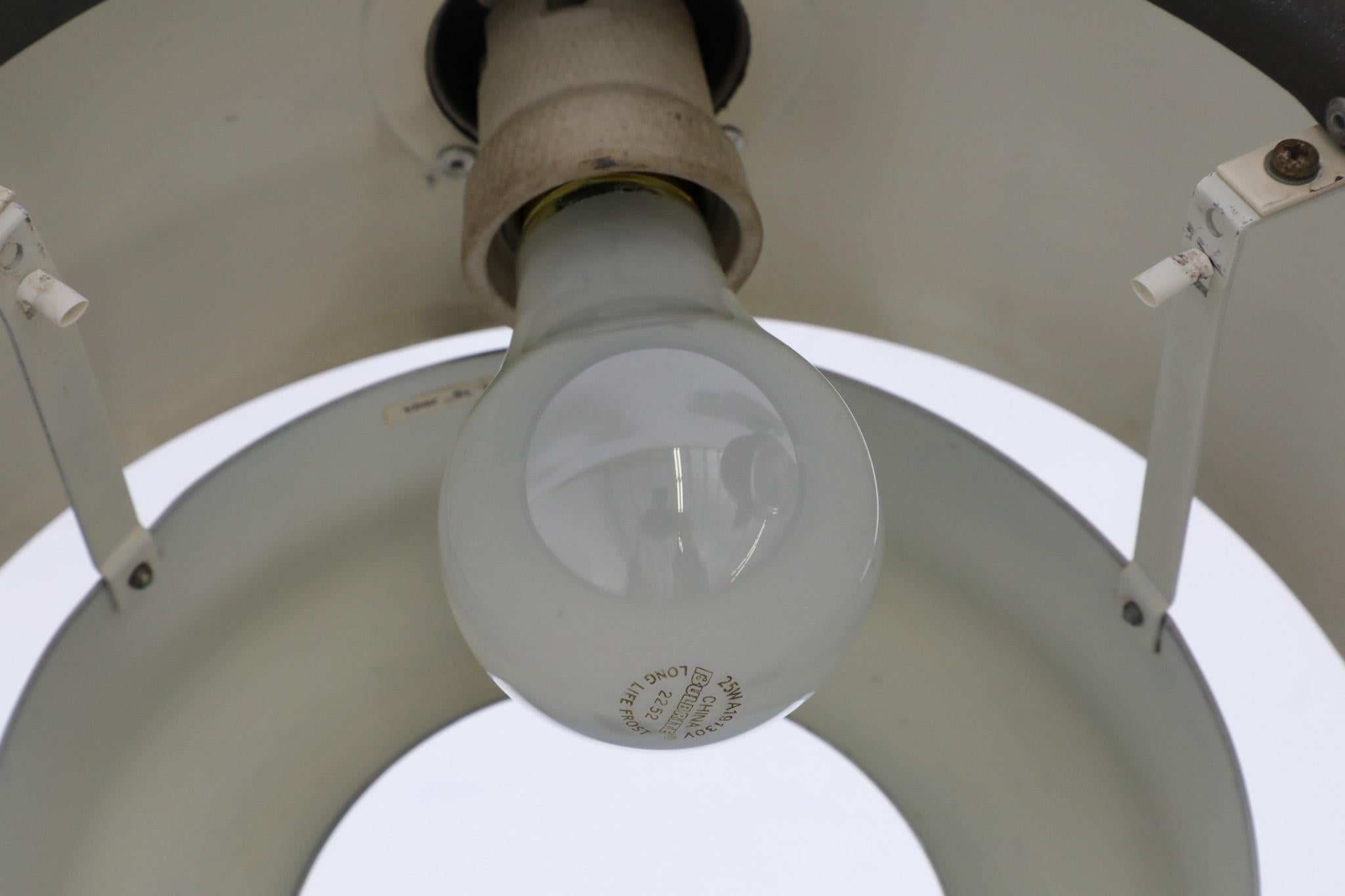 Philips Pill Shaped Wall Sconce with Dark Brown Banded Shade and Top Diffuser 3