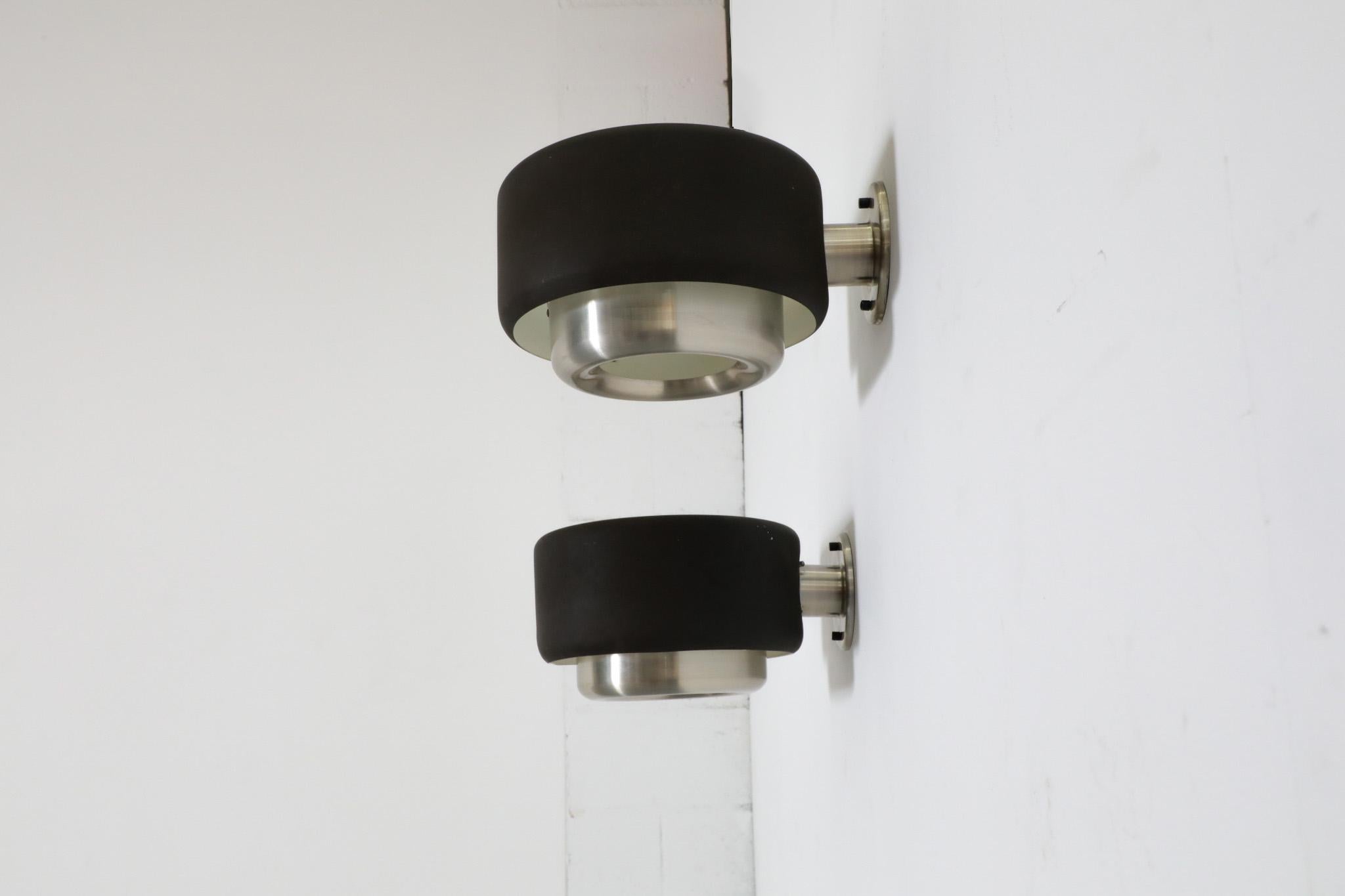 Philips Pill Shaped Wall Sconce with Dark Brown Banded Shade and Top Diffuser 6