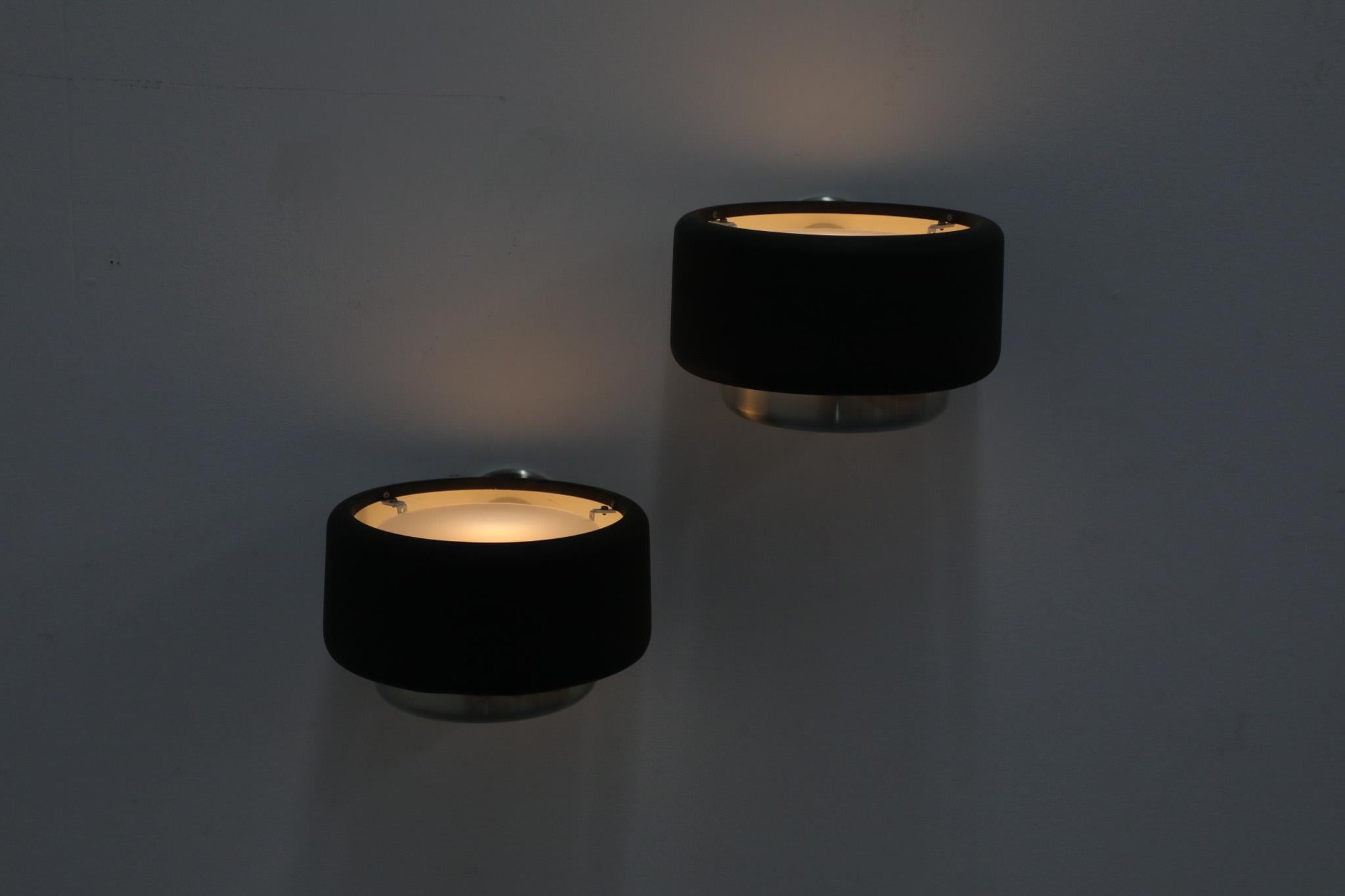 Philips Pill Shaped Wall Sconce with Dark Brown Banded Shade and Top Diffuser 10