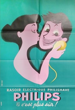 Philips Razor Original Poster by Jean Colin, 1955