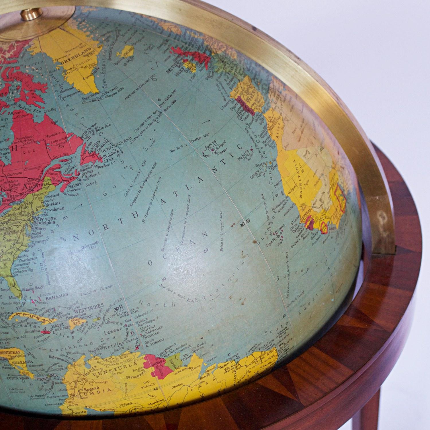 Philip's Terrestrial Globe Mahogany and Walnut Stand, circa 1982 1