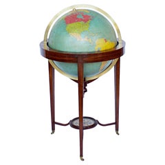 Philip's Terrestrial Globe Mahogany and Walnut Stand, circa 1982