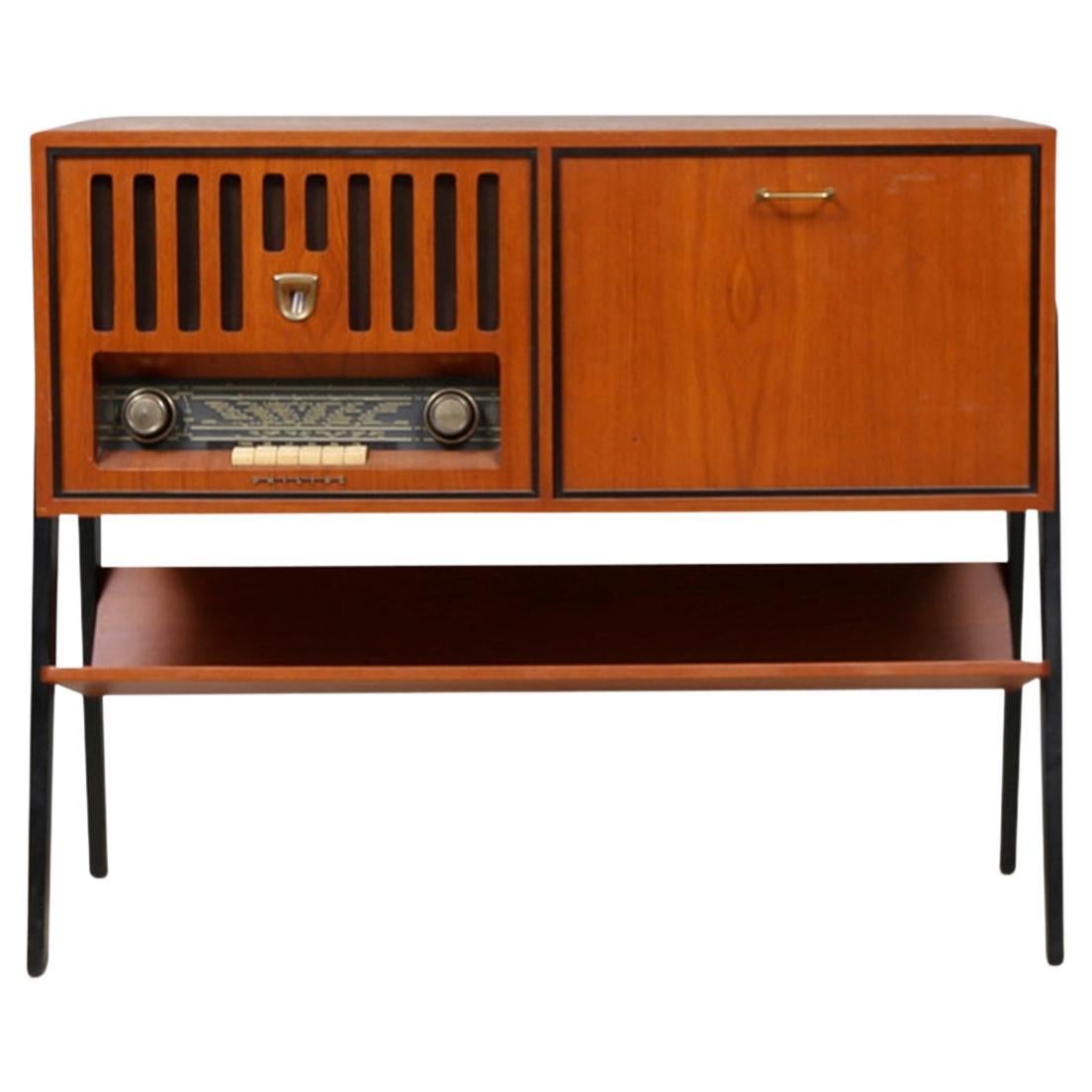 Philips Type FS 665 a Record Console in Teak For Sale