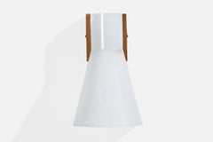 Philips, Wall Light, Acrylic, Wood, Brass, Sweden, 1950s