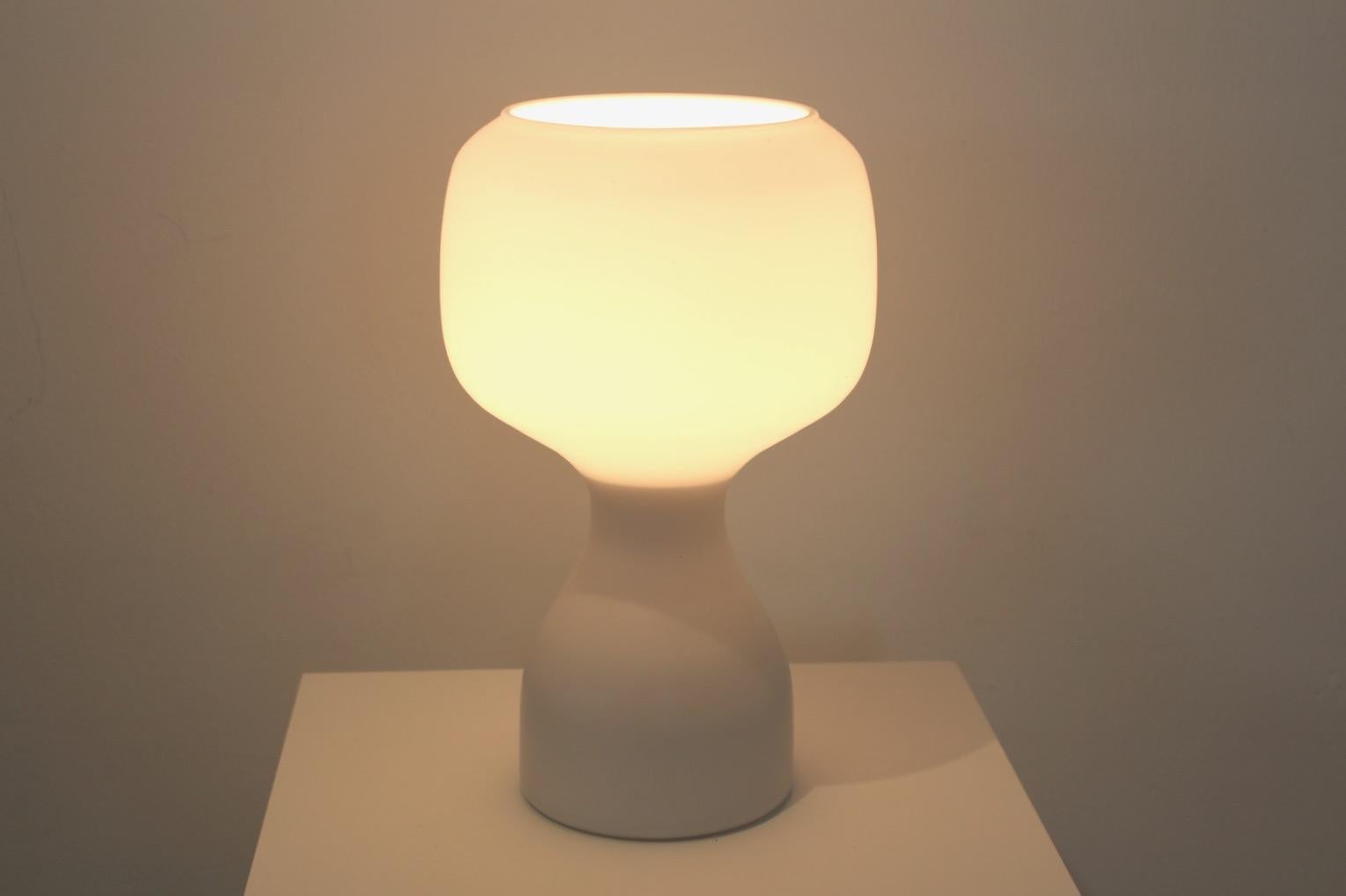 Philips White Opaline Glass Table Light For Sale 2
