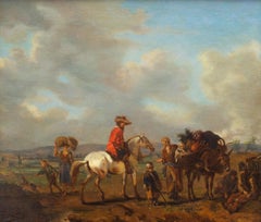 Landscape with Gentleman on Horseback and Peasant Woman Receiving Alms