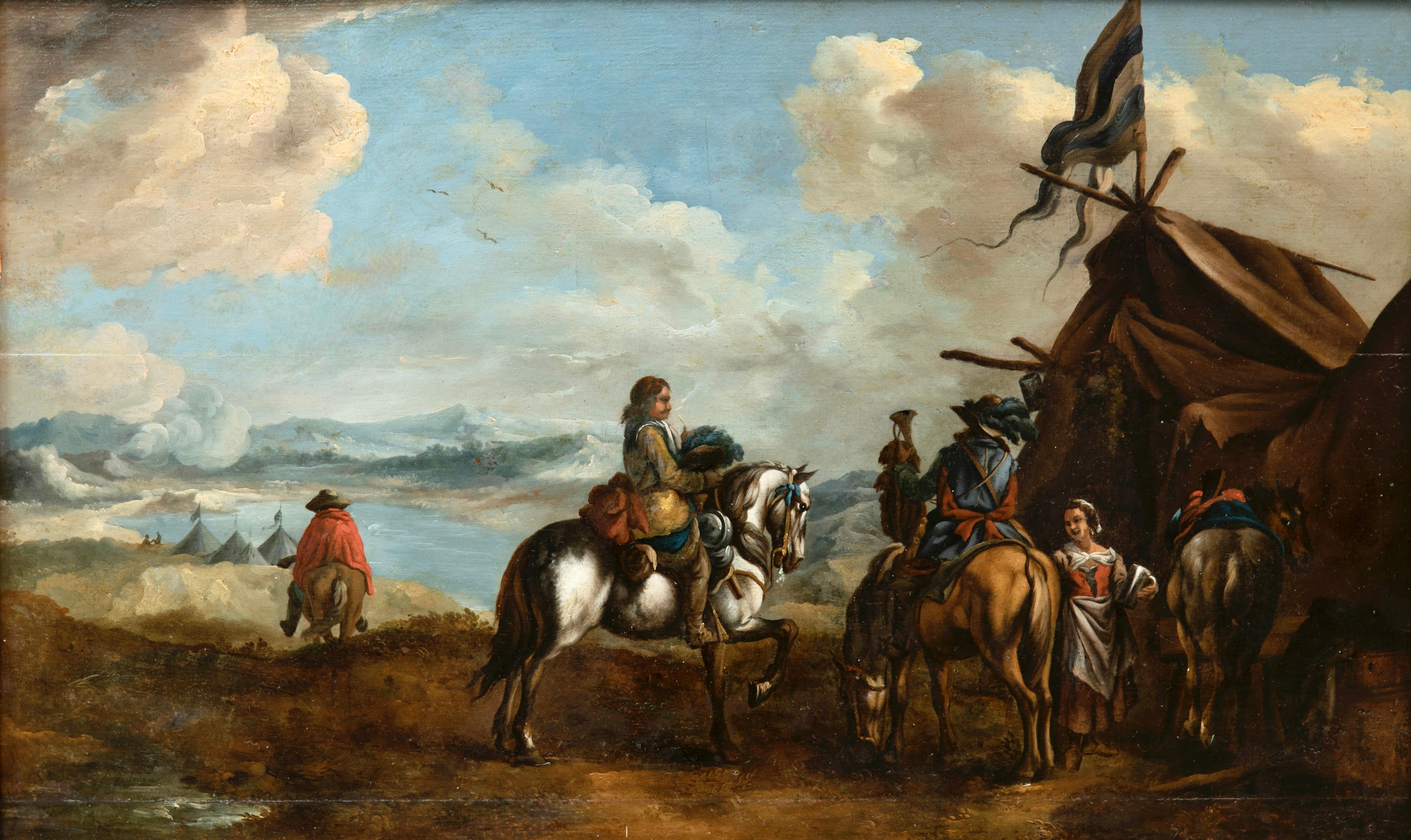 Period Philips Wouwerman Credited Dutch Landscape For Sale 4