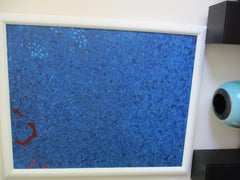 ""Blauer Kaskaden". Zeitgenössisches abstraktes Ölgemälde