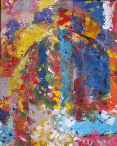 Oratoire de l'île. Peinture à l'huile expressionniste abstraite contemporaine