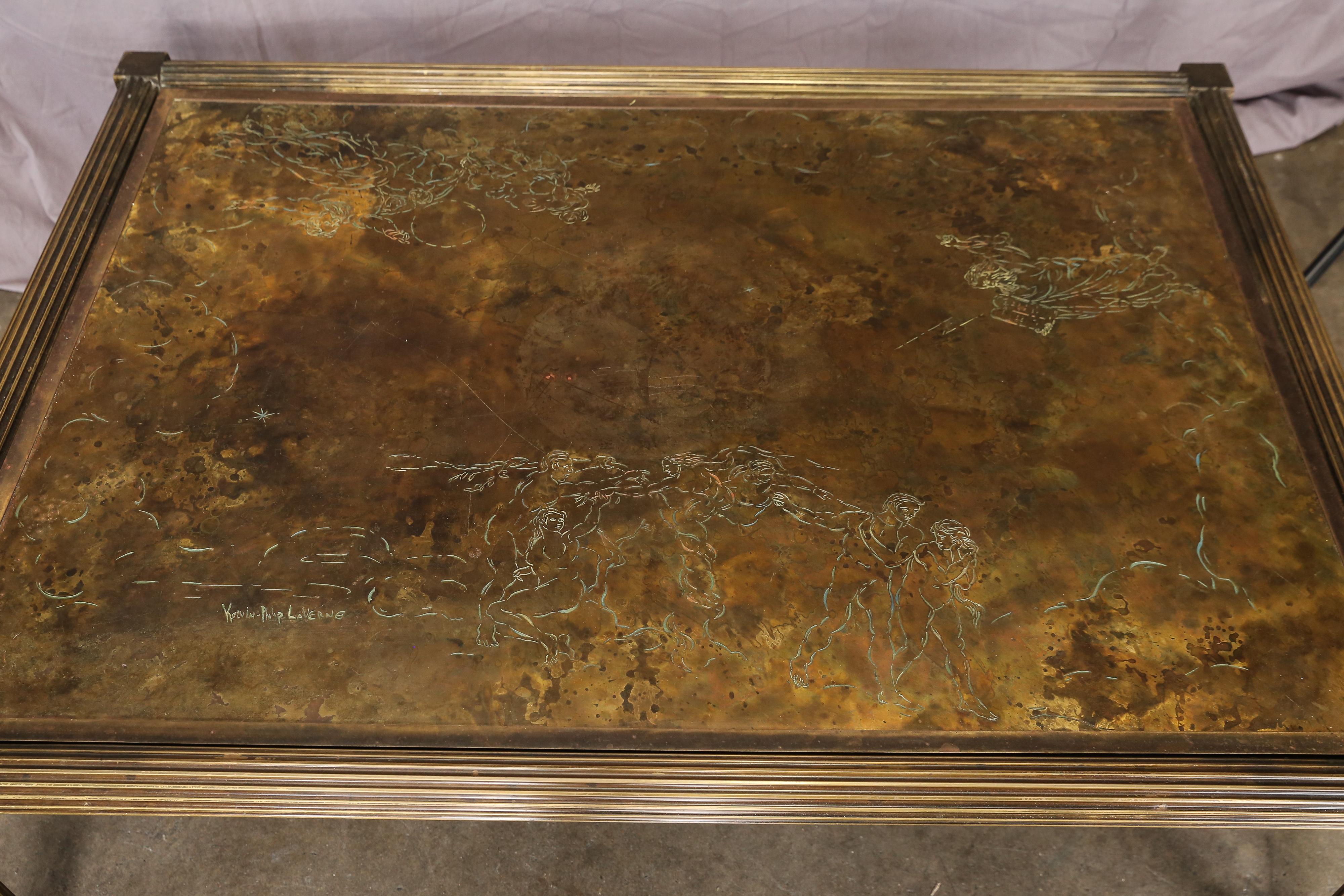 Phillip and Kelvin LaVerne Bronze Coffee Table For Sale 2