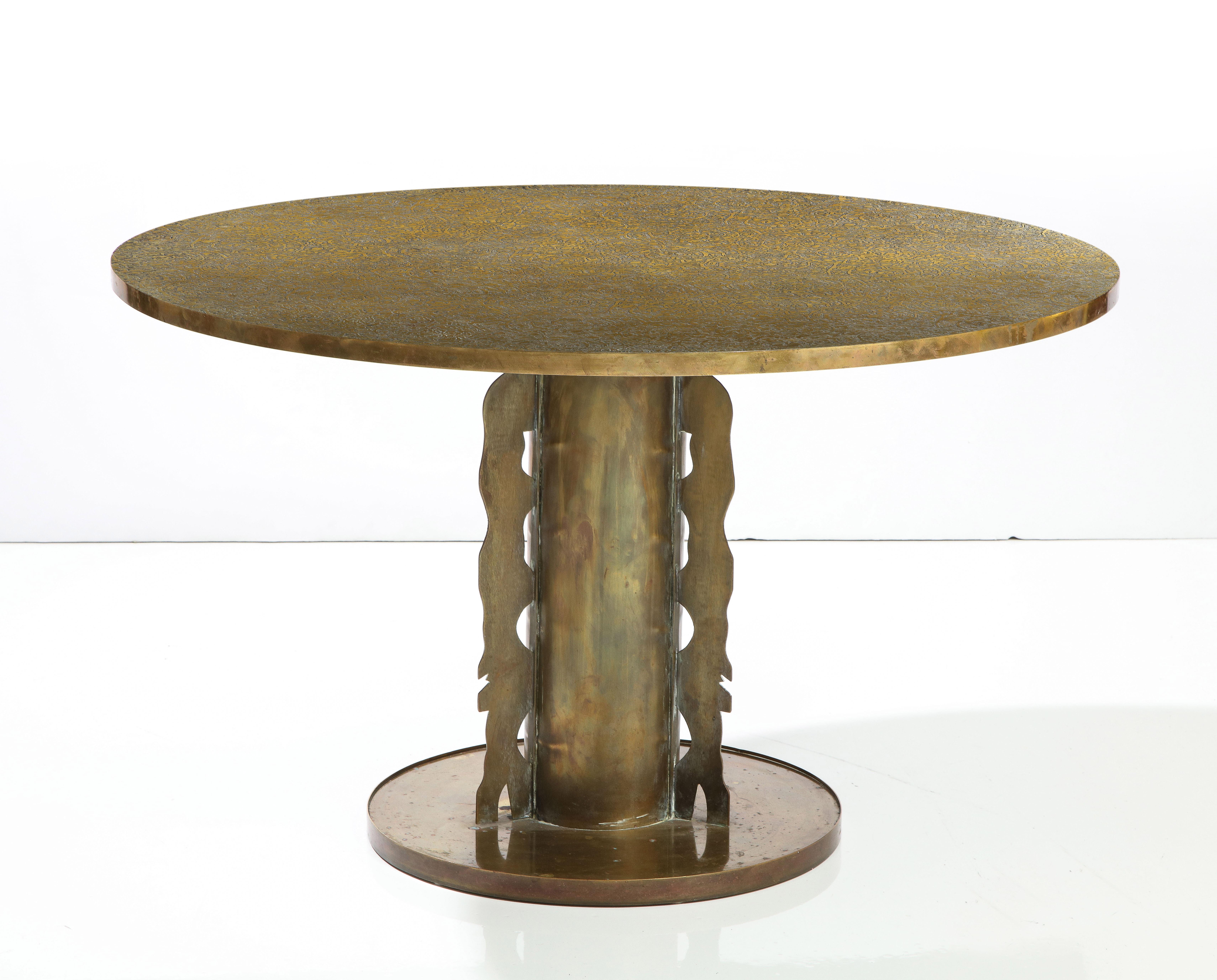 Brass Phillip and Kelvin Laverne Etruscan Dining / Centre Table