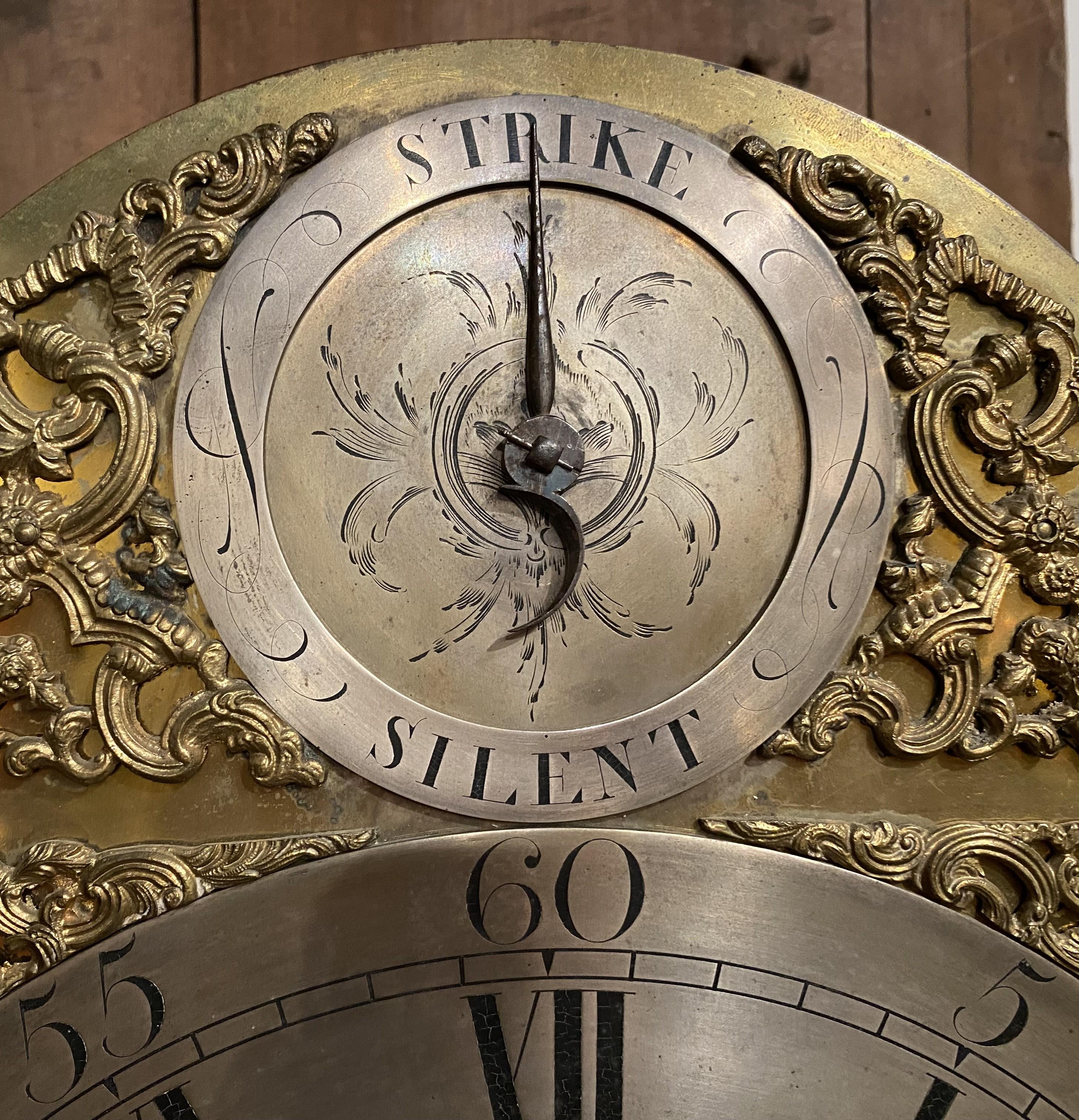 Phillip Avenell of Farnham English Tall Clock with Japanned Case circa 1770 For Sale 4