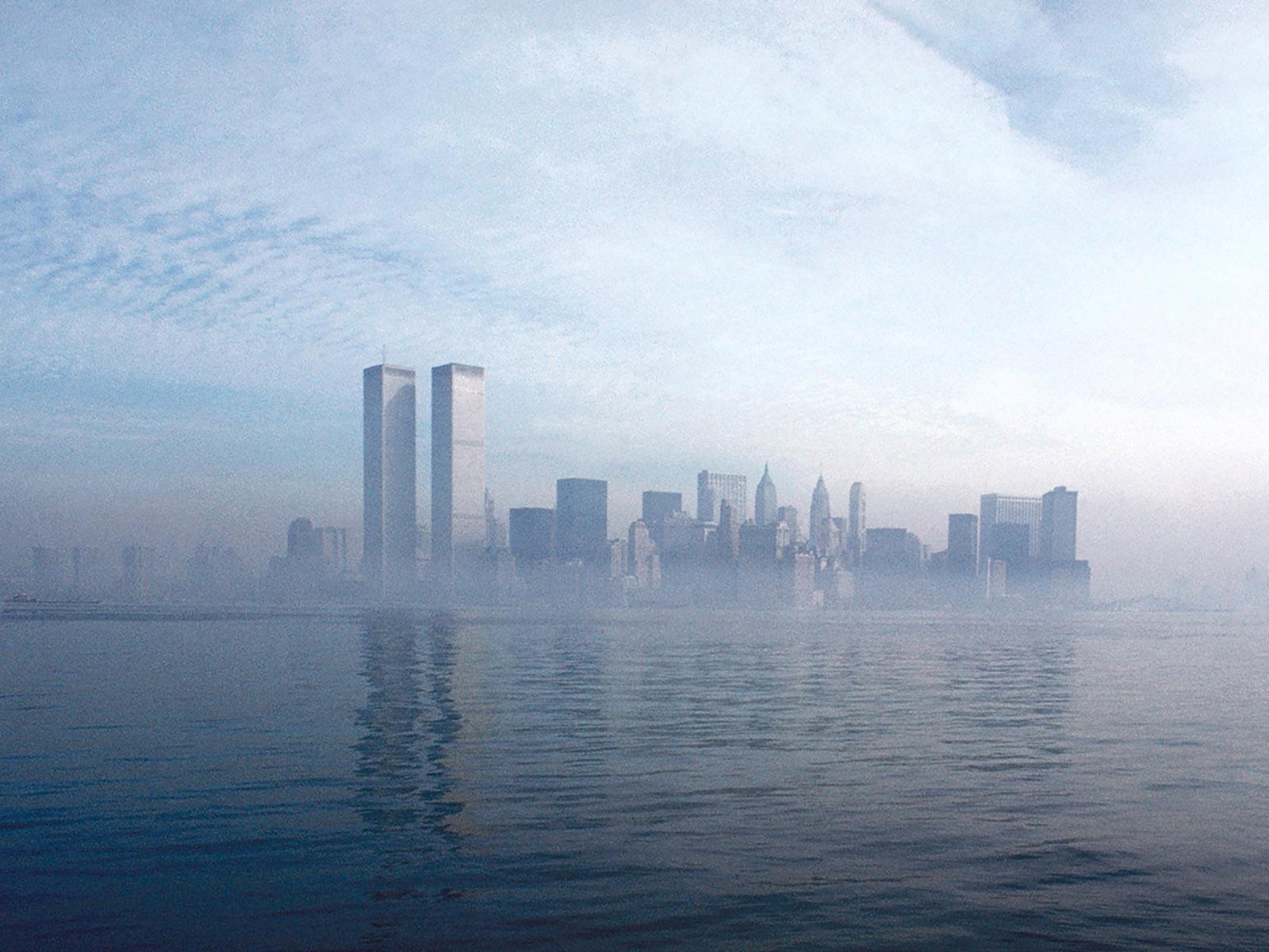 "Dream City" photographie historique Tours jumelles de Manhattan World Trade Center 1974