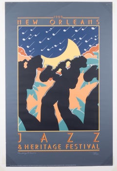 Affiche du festival du jazz et du patrimoine de la Nouvelle-Orléans - 1980