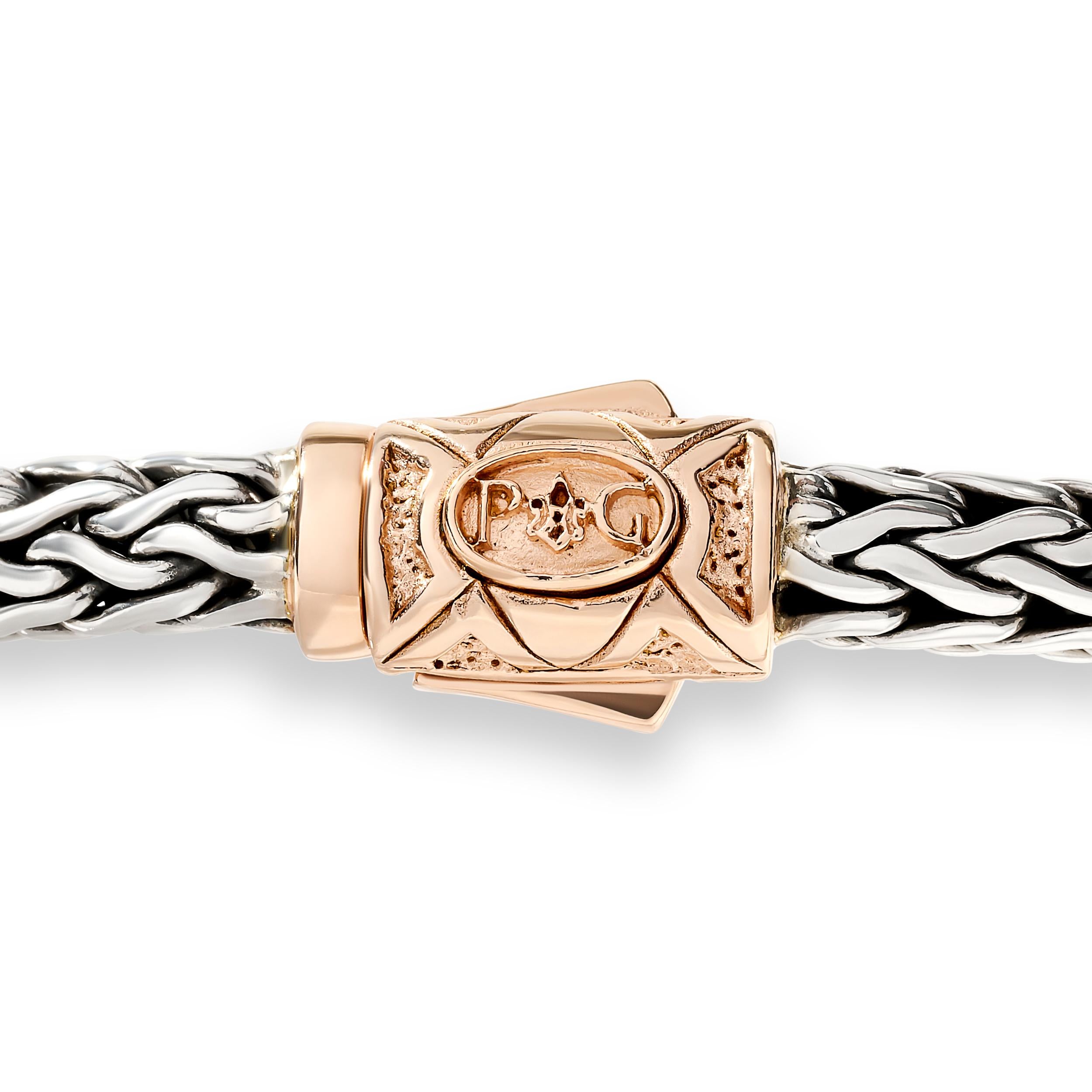 Donna Phillip Gavriel Bracciale a catena in argento e rosa con stazioni in CZ in vendita
