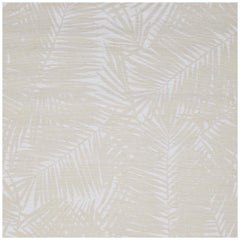 Phillip Jeffries Eggshell on White Manila Hemp Hand-Printed Custom Wallpaper