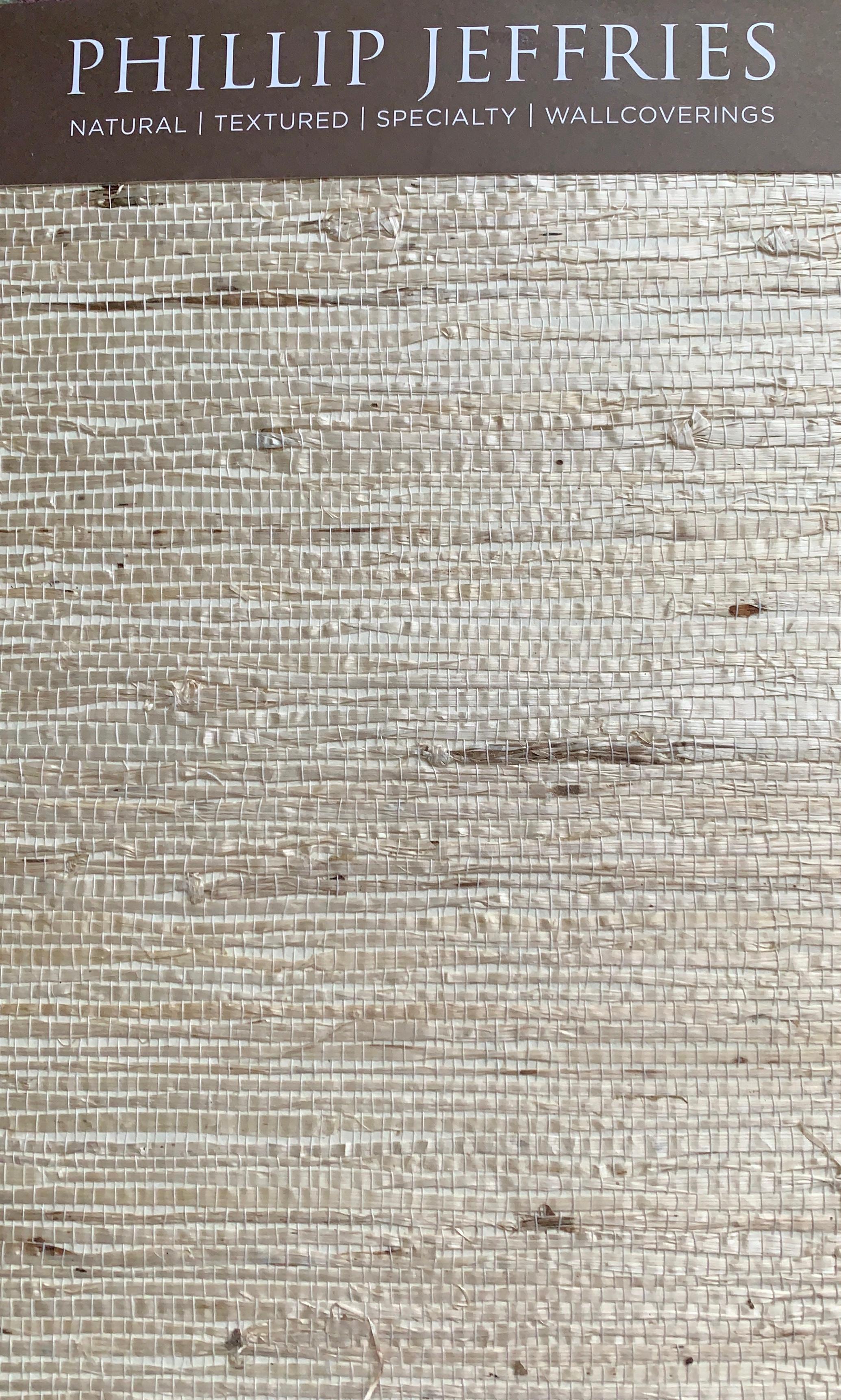 Phillip Jeffries Extra-Fine Arrowroot Handmade Natural Wallpaper, Feather In Excellent Condition In Brooklyn, NY