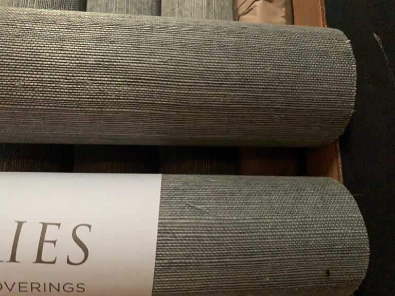 Phillip Jeffries Manila Hemp Grasscloth Wallpaper French Gray, 3444