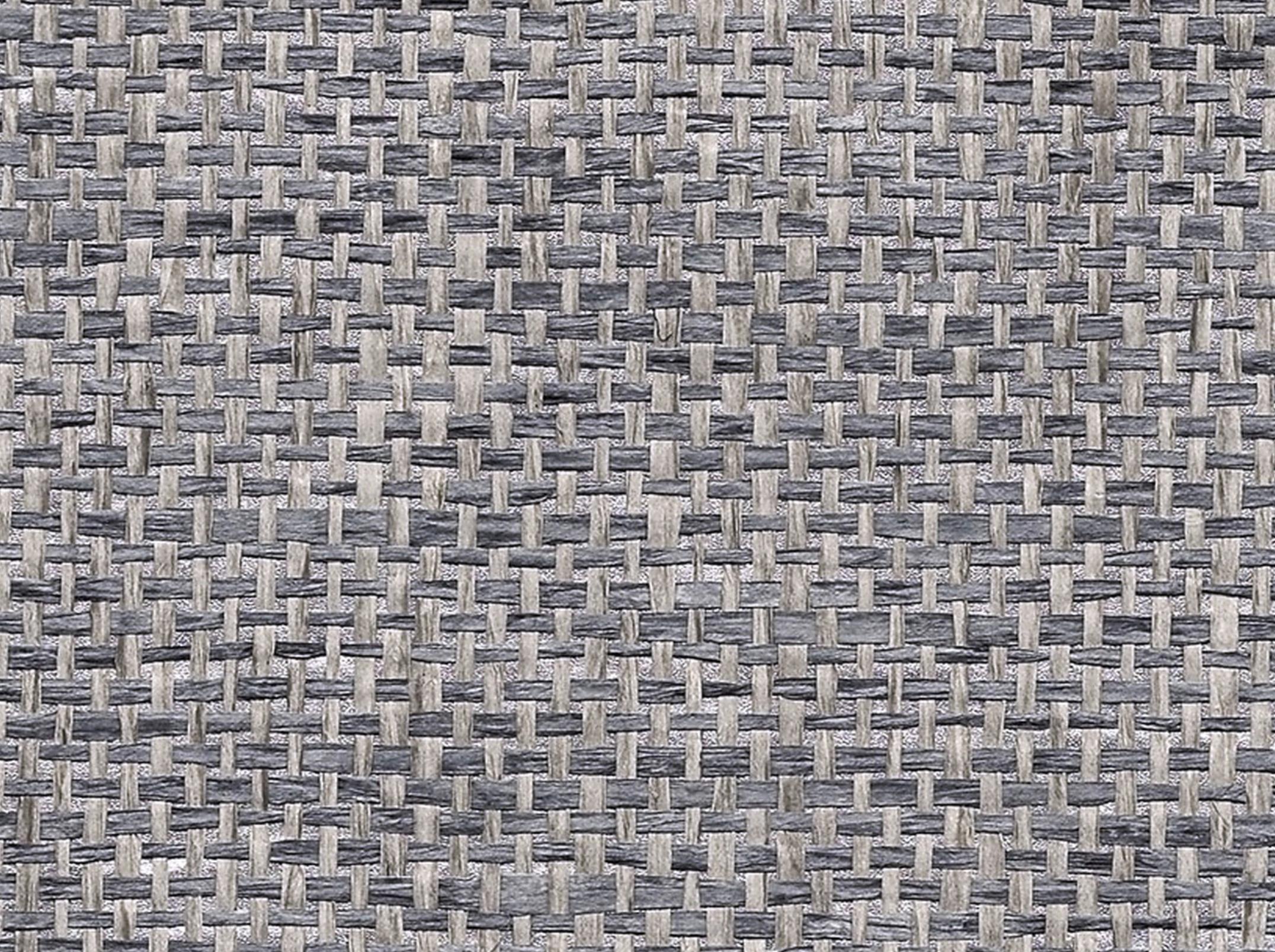 Phillip Jeffries metallic paper weaves hand-made grasscloth wallpaper, lead. Listing is for one 12-yard bolt. Retails for approximately 140 USD per yard or approximately 1680 usd per 12-yard roll.