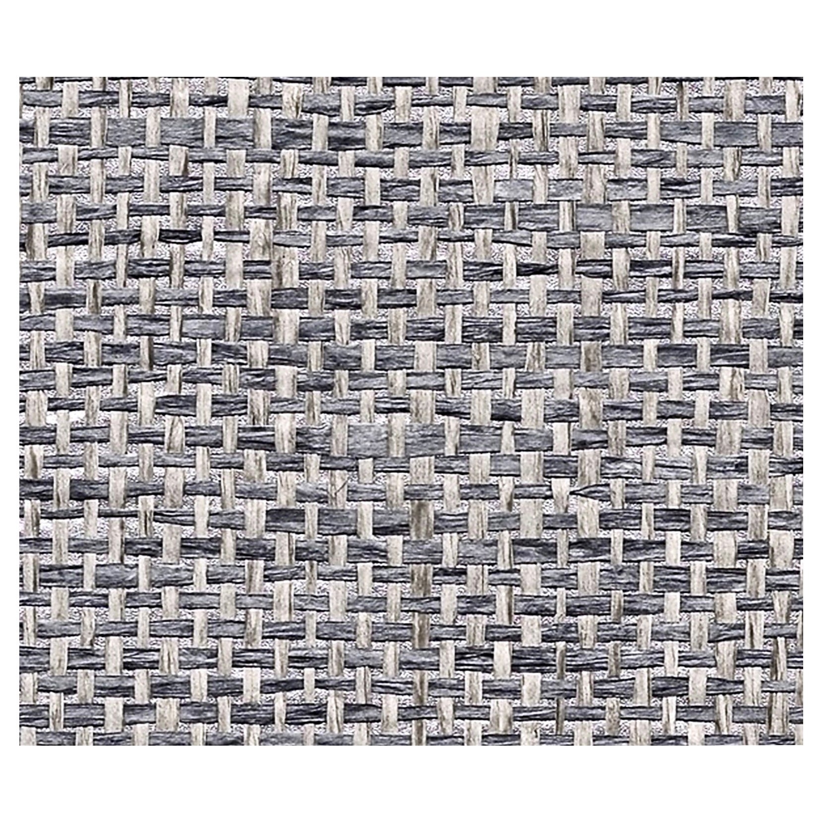 Phillip Jeffries Metallic Paper Weaves Hand-made Grasscloth Wallpaper, Lead