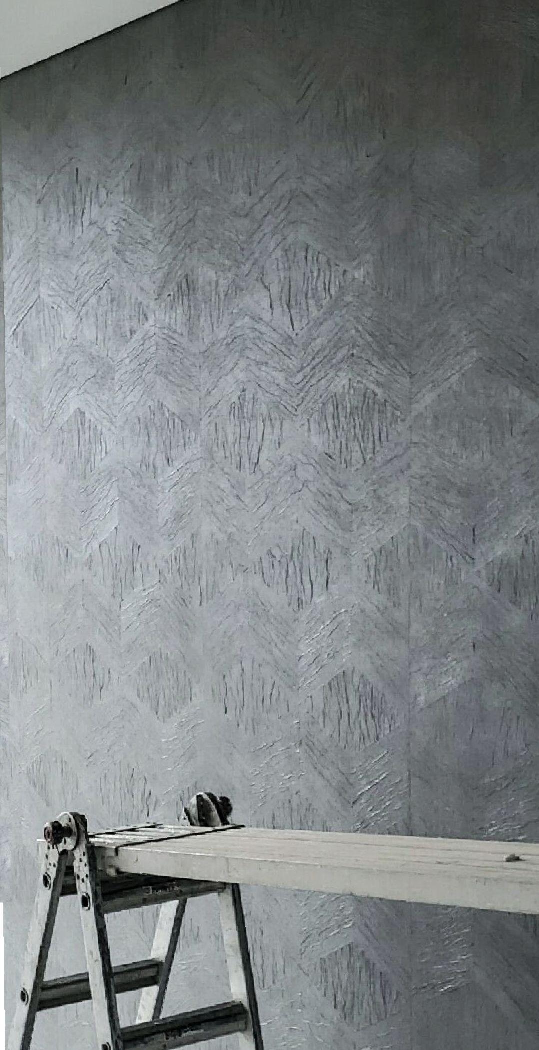 Phillip Jeffries modern mosaic artisanal wallpaper sleek gray, 5013. Artisan’s Guild custom collection. Trade only. MSRP is 200 dollars per yard. Listing is for one bolt of 12 yards.

From Phillip Jeffries:
Turning your walls into a masterpiece,