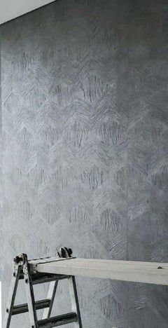 Papel Pintado Vintage Artisanal Phillip Jeffries Mosaico Moderno Gris Liso, 5013
