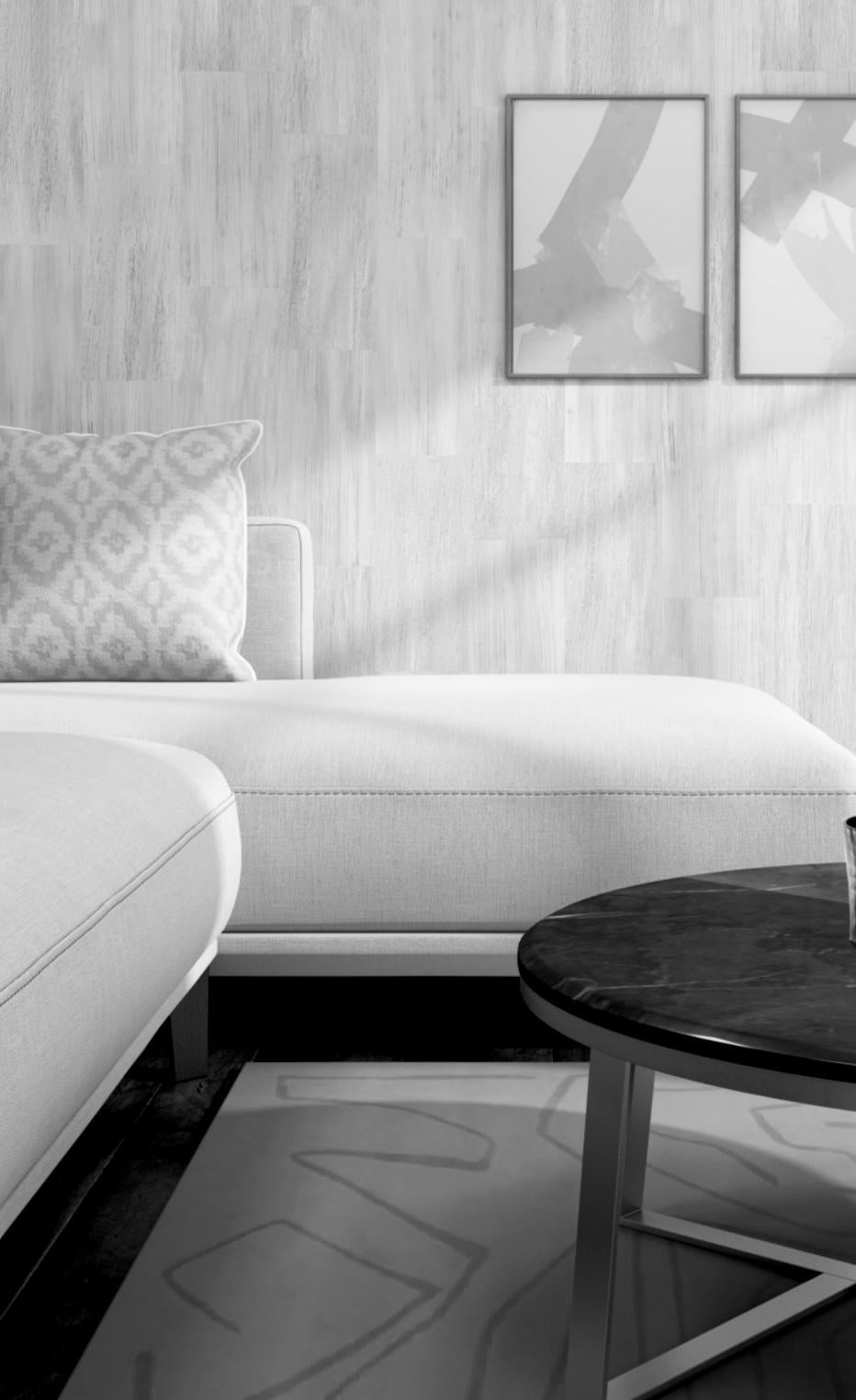 Phillip Jeffries Specialty Ox Horn, Gray Wood Wallcovering, Handmade, PJ 2904 For Sale 2