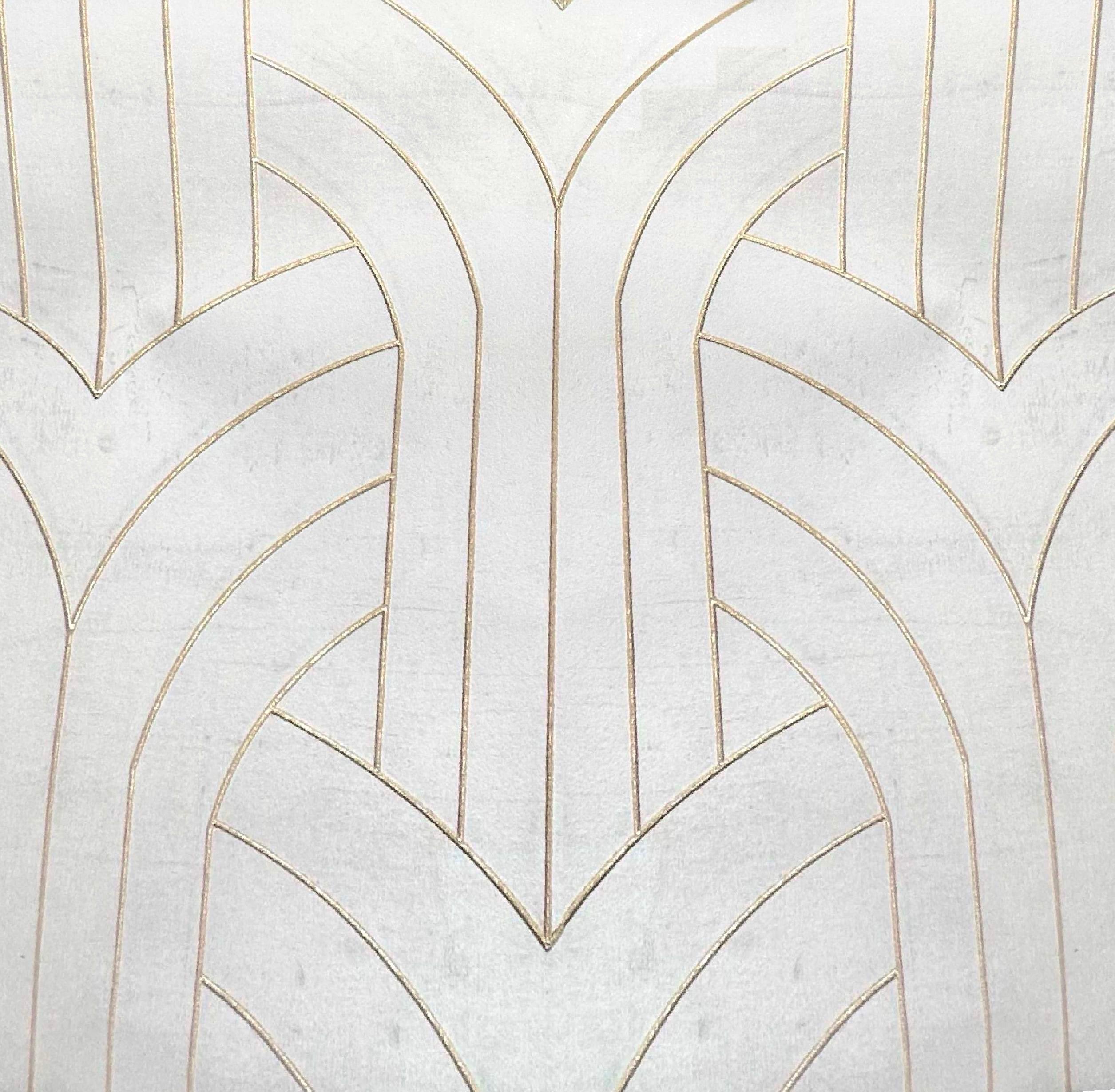 Phillip Jeffries white velvet cocoon wallpaper, lasercut gilt velvet textile. Gorgeous wallcovering by Phillip Jeffries from the Velvet Cocoon collection. Item number 9094 Lot number 1052425. Listing is for one 12-yard bolt. Each bolt is 36” wide.