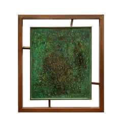 Abstraktes figurales Gemälde „Embrace“ von Phillip & Kelvin LaVerne, 1970er Jahre (Signiert)