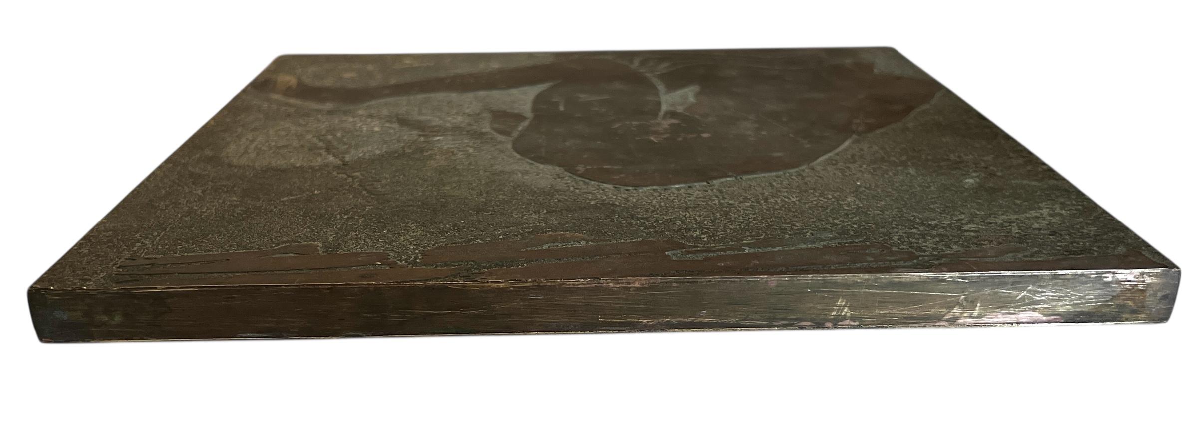 Targa da parete in bronzo 