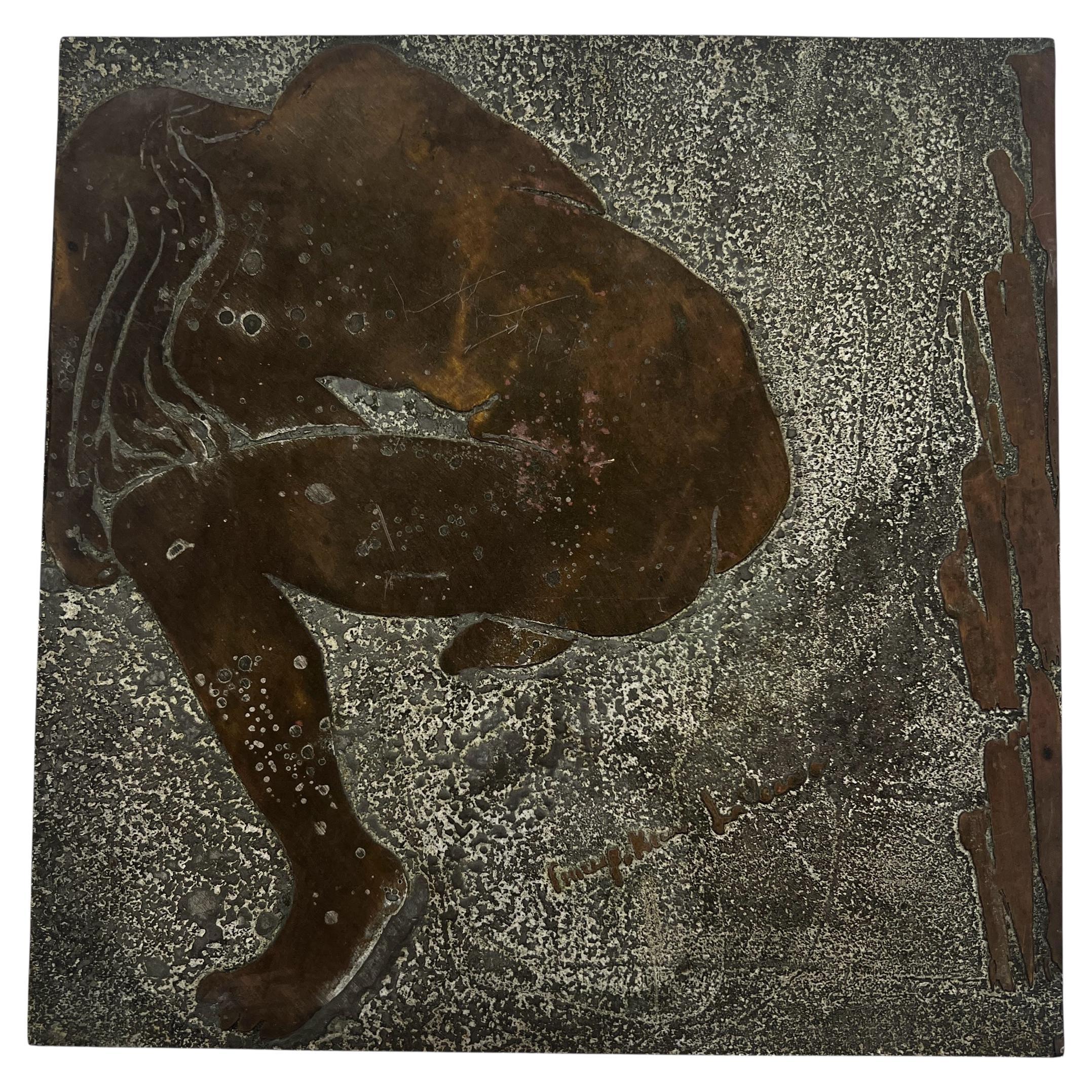 Phillip & Kelvin LaVerne "Donna" Bronze Wall Plaque, 1950's