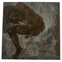 Placa mural de bronce "Donna" de Phillip & Kelvin LaVerne, años 50
