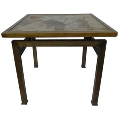Phillip & Kelvin LaVerne Etched Bronze Side Table