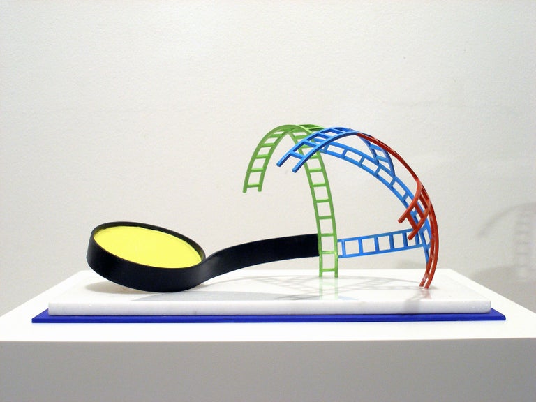 Phillip King Abstract Sculpture - Yellow Disc